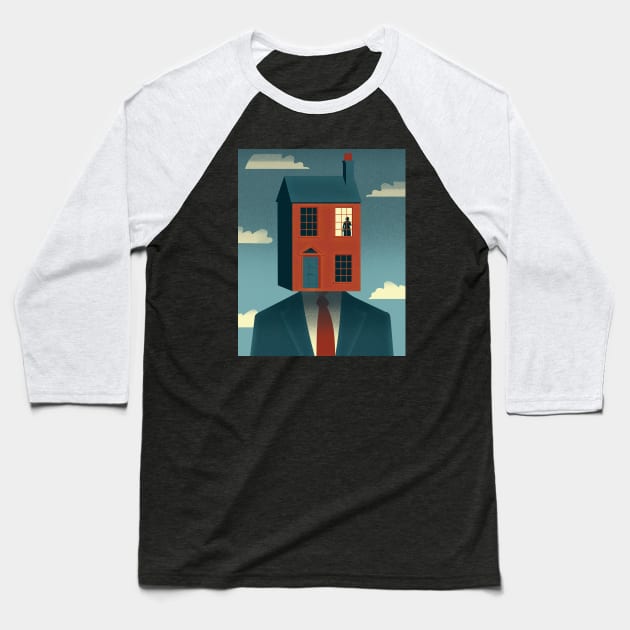 Metro Lonely Career Baseball T-Shirt by Neil Webb | Illustrator